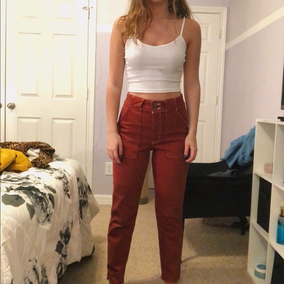 hollister striped mom jeans